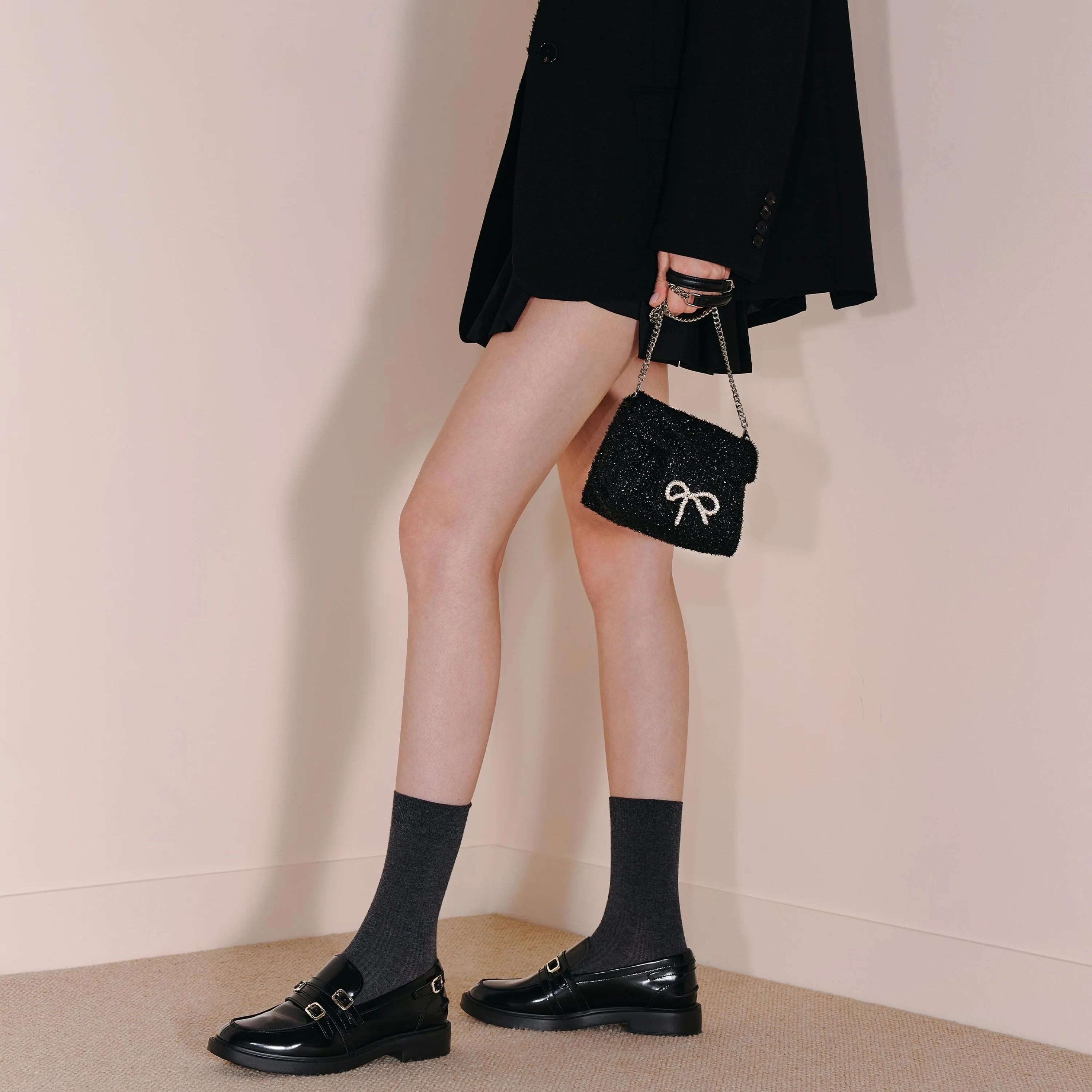 Shoulder Bag- Drawstring Square Shoulder Crossbody Bucket Bag X8251 - Image 4