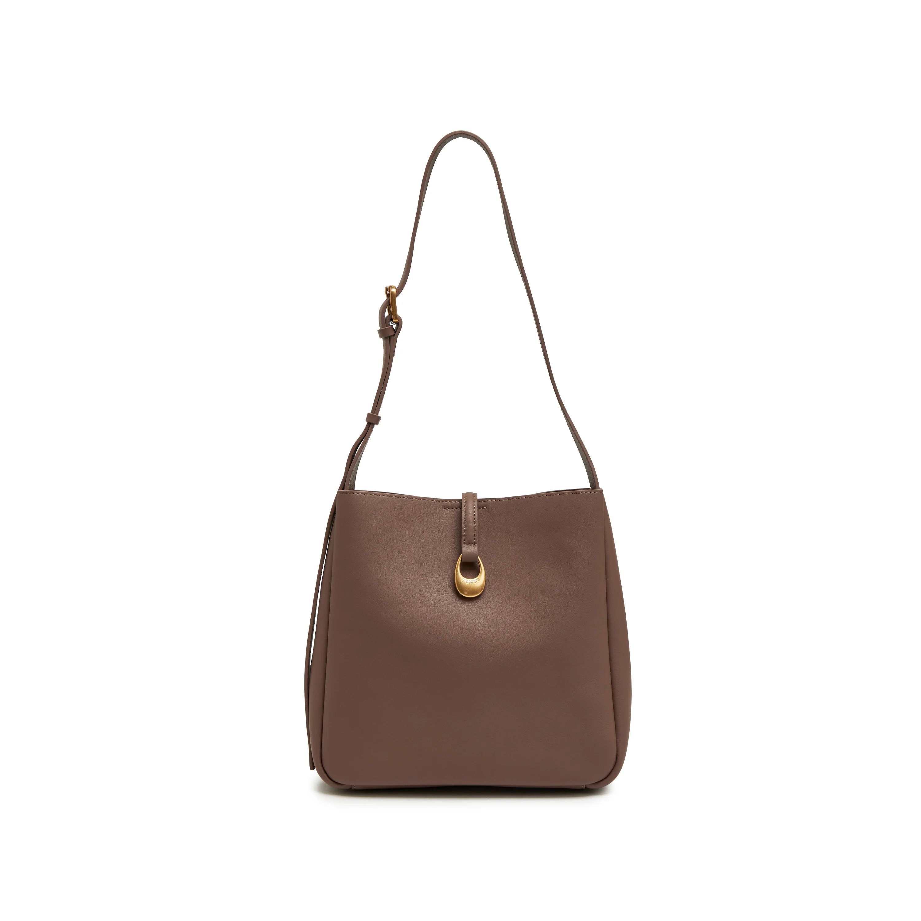 Shoulder Bag - Minimalist Cream Hobo Shoulder Bag X8210
