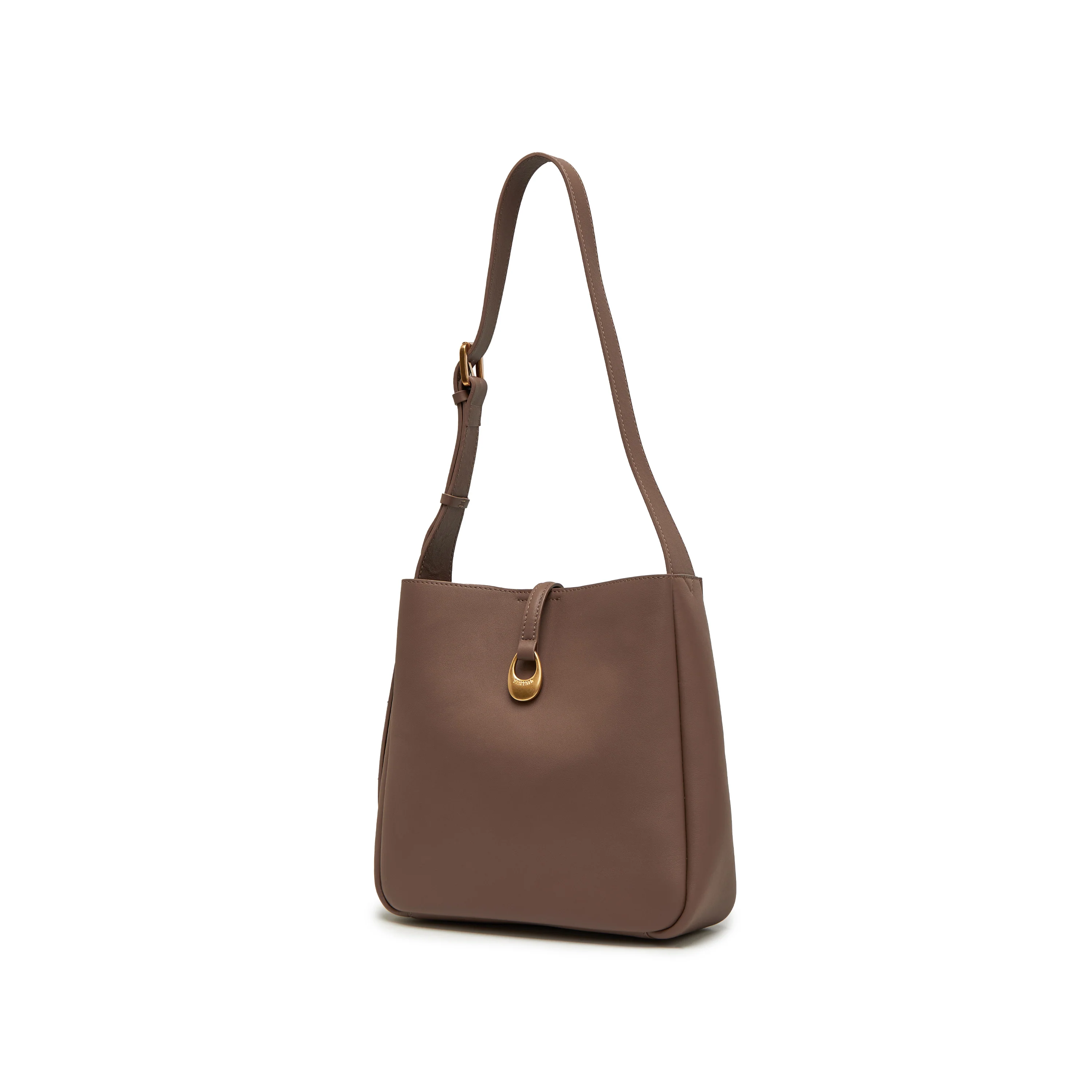 Shoulder Bag - Minimalist Cream Hobo Shoulder Bag X8210 - Image 8