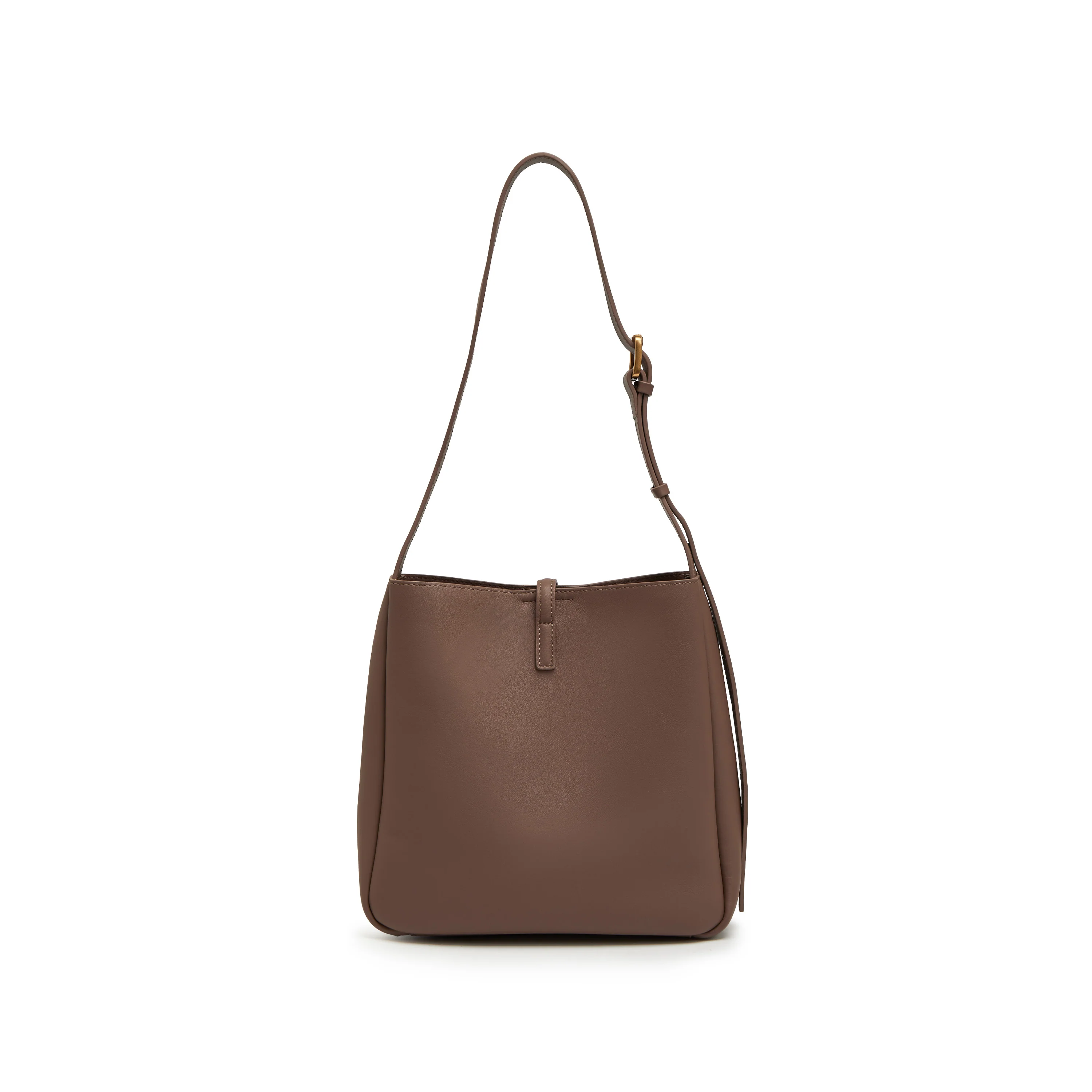 Shoulder Bag - Minimalist Cream Hobo Shoulder Bag X8210 - Image 9