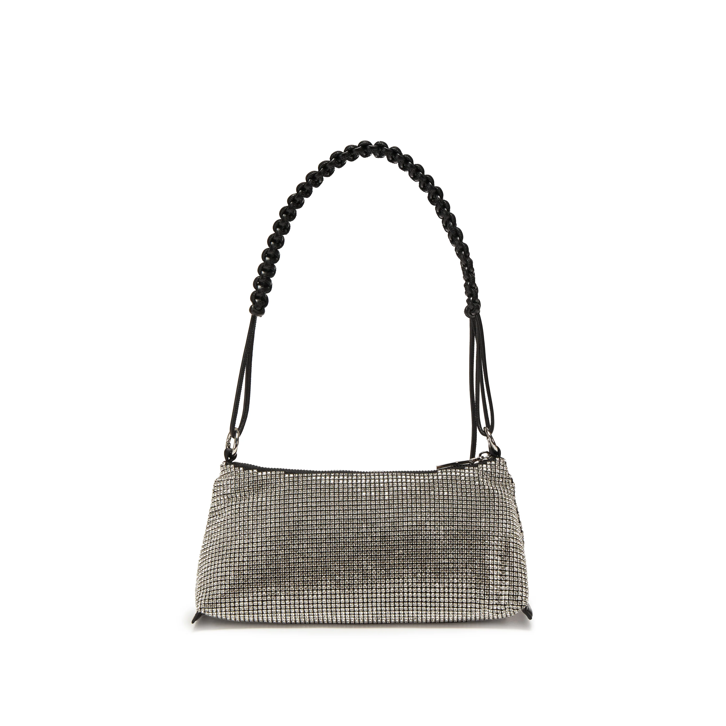 Shoulder Bag - Sparkly Silver Rhinestone Shoulder Bag X8335 - Image 2