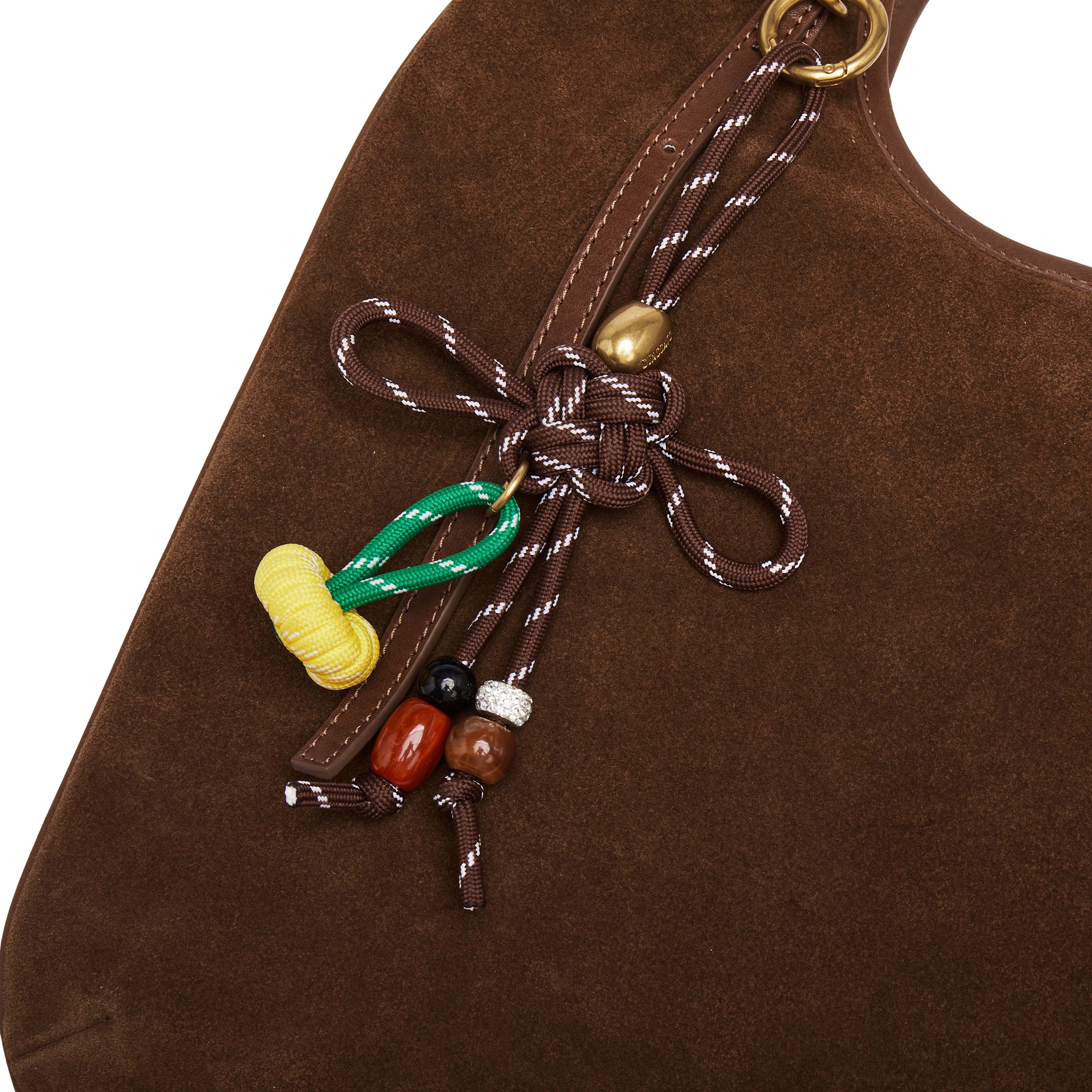 Shoulder Bag -Vintage Brown Suede Hobo Bag X8271 - Image 2