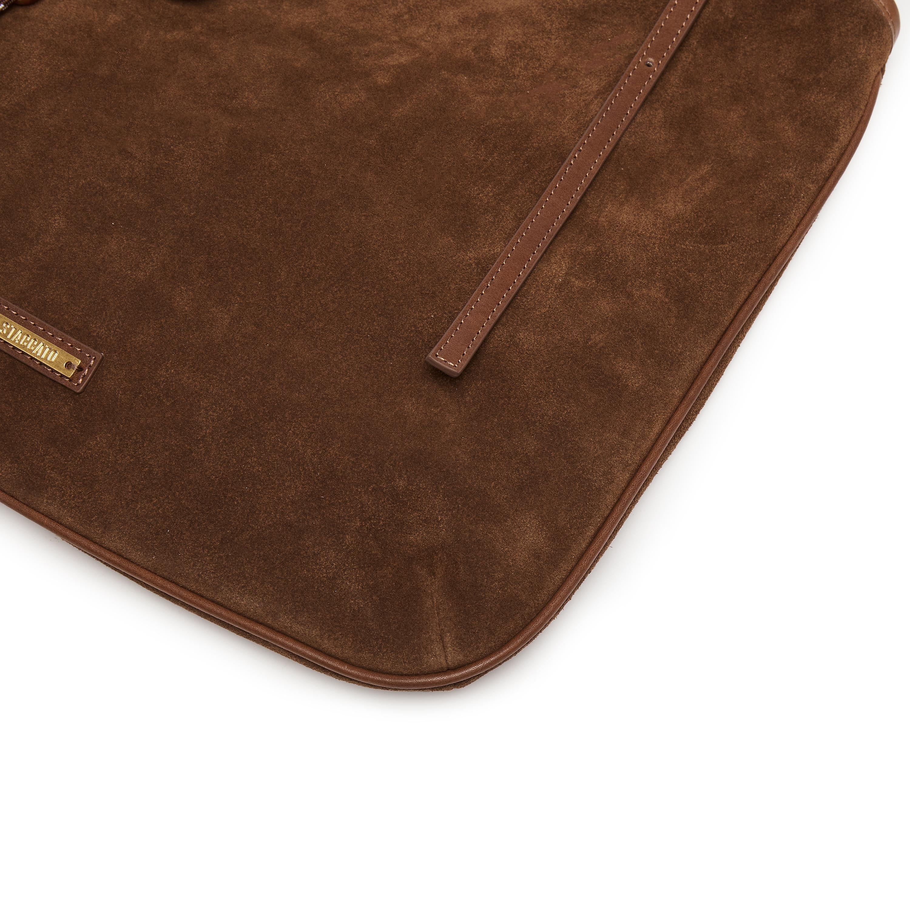 Shoulder Bag -Vintage Brown Suede Hobo Bag X8271 - Image 6