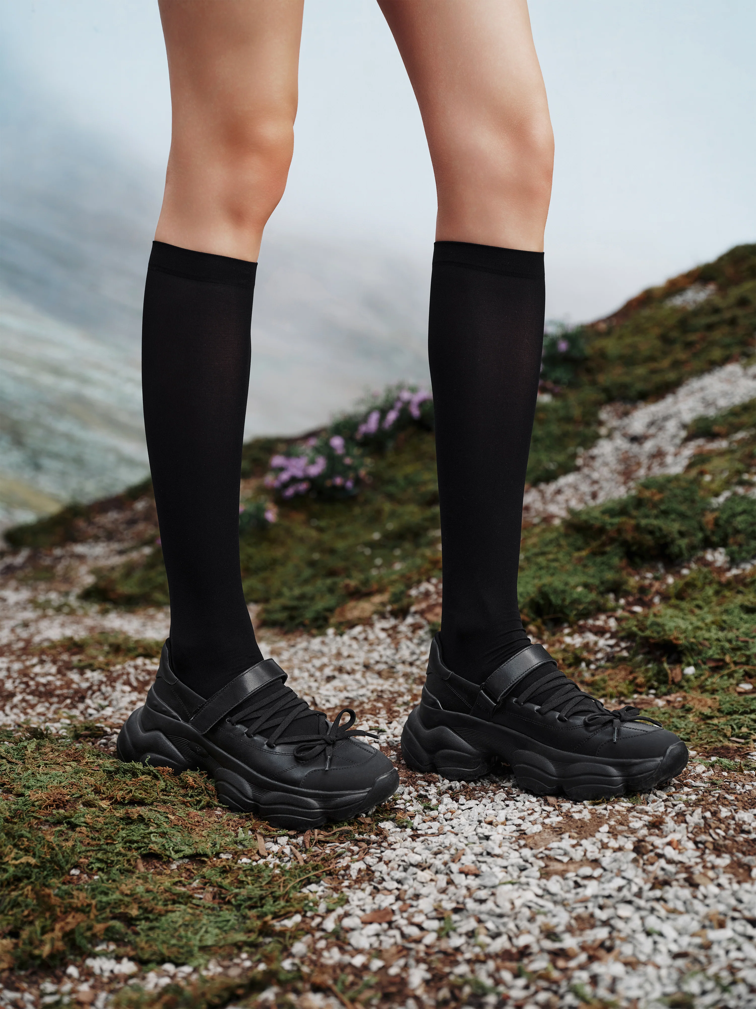 Sneakers - Ballet Style Chunky Sole Sneakers ECE80 - Image 2