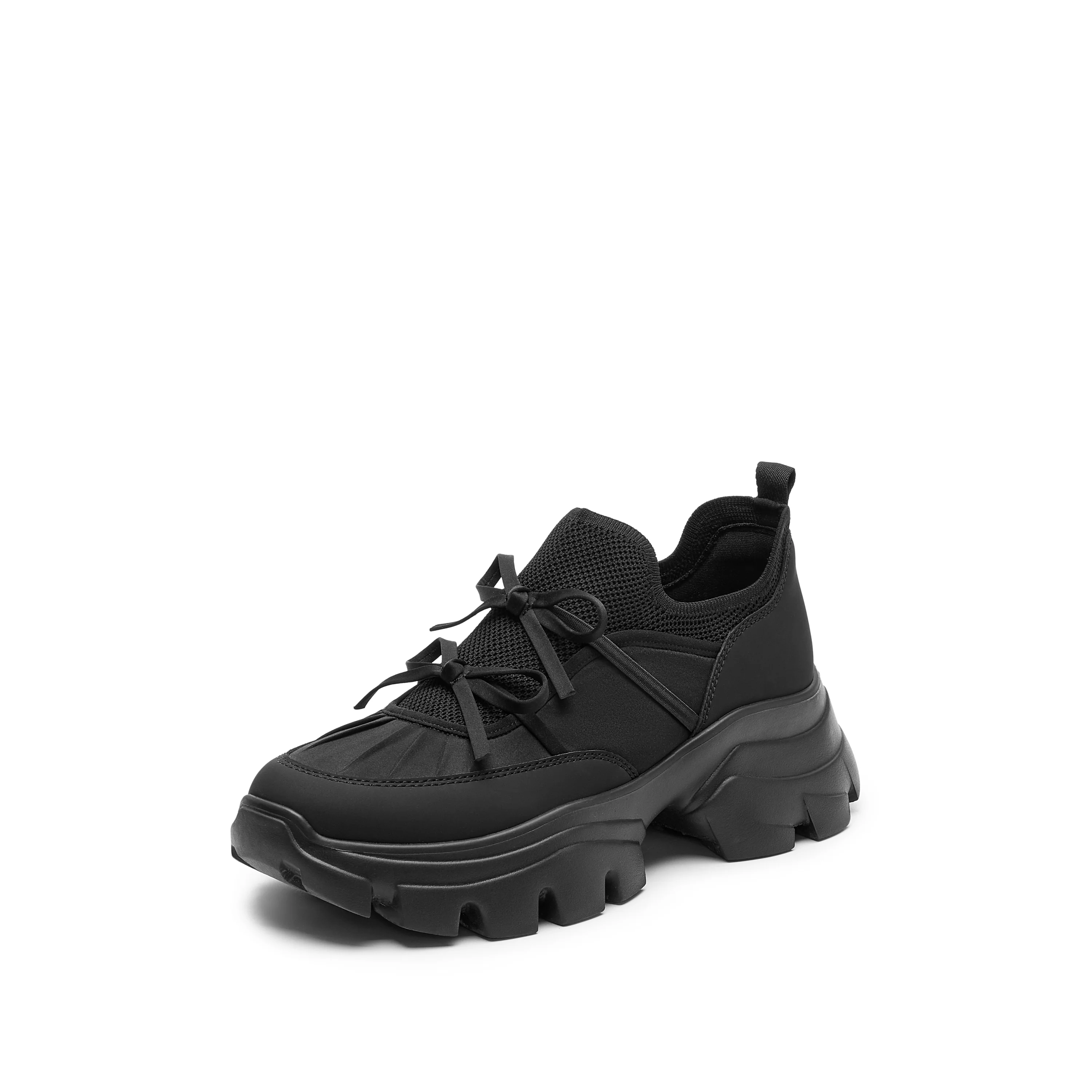 Sneakers - Bubba Ink & Pink & Mist Bow Chunky Sole Sneakers ECE83 - Image 6