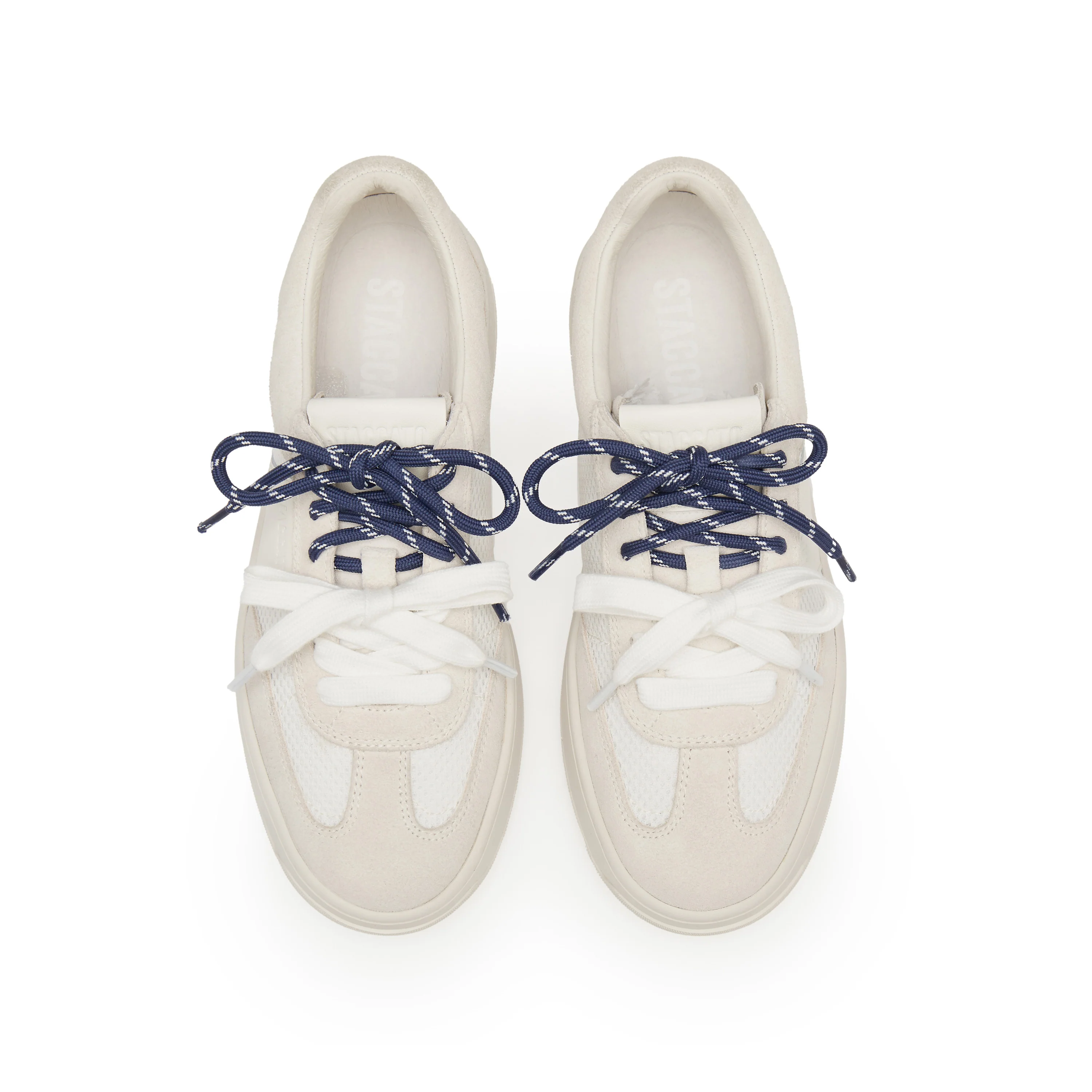 Sneakers - Colorblocked Panelled Chunky Sole Sneaker with Contrast Laces Y2408 - Image 2