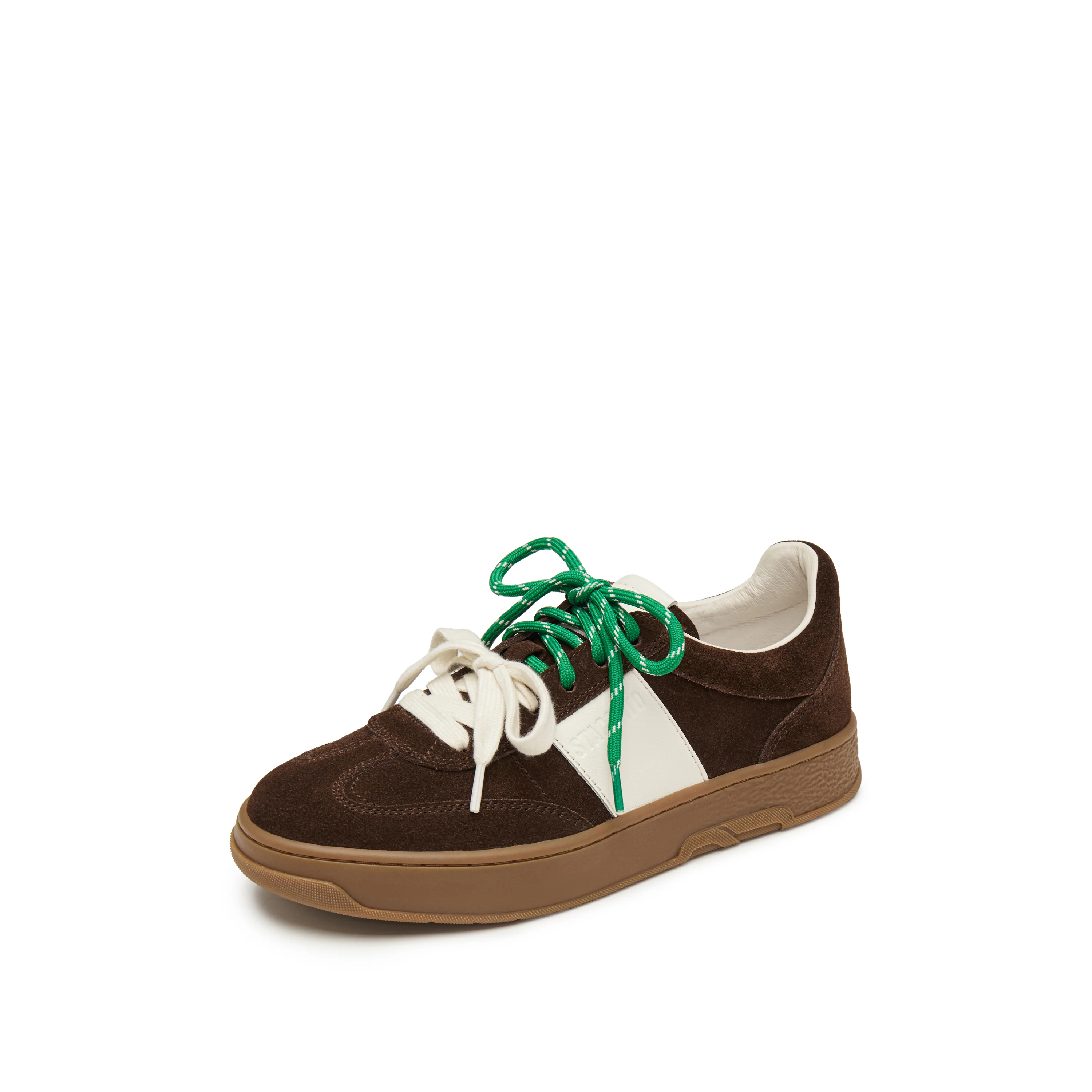 Sneakers - Colorblocked Panelled Chunky Sole Sneaker with Contrast Laces Y2408 - Image 6