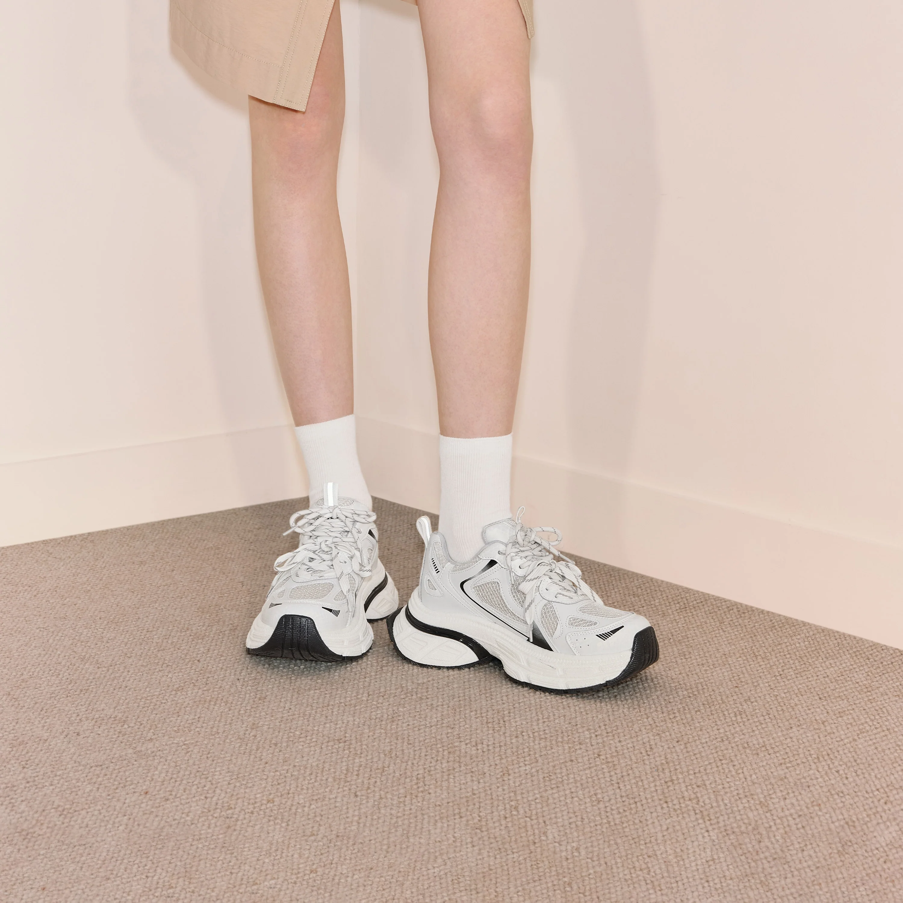 Sneakers - Mesh Thick-Sole Casual Sneakers J6082 - Image 3