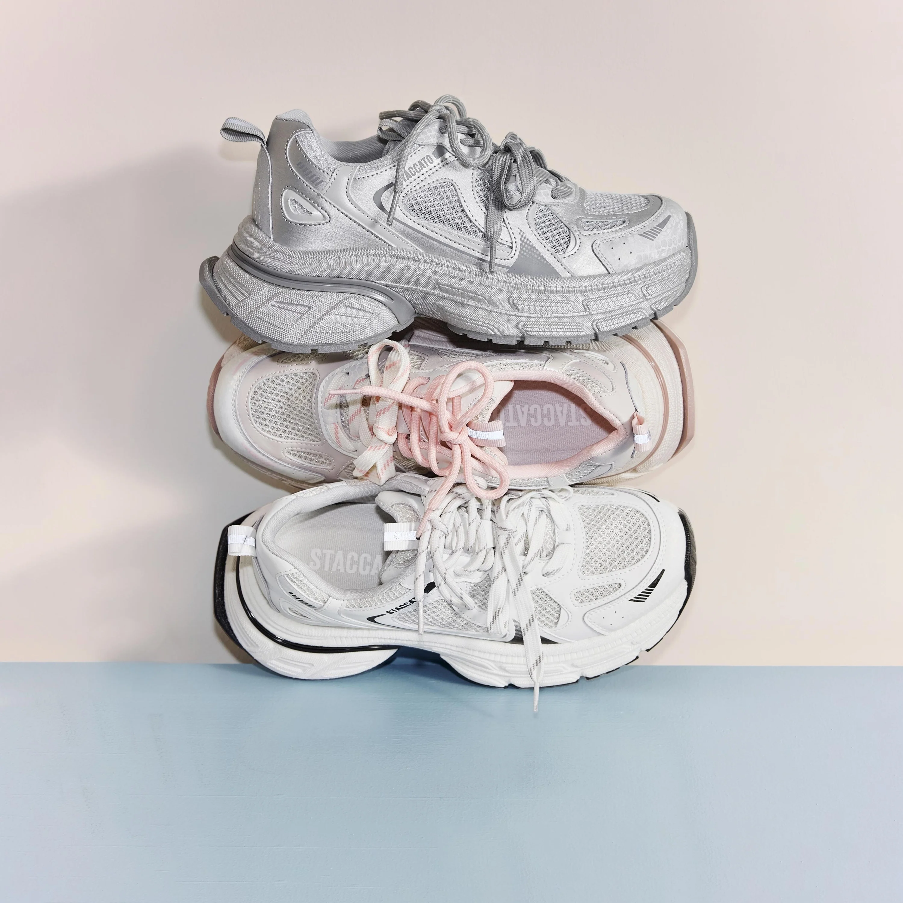 Sneakers - Mesh Thick-Sole Casual Sneakers J6082 - Image 6
