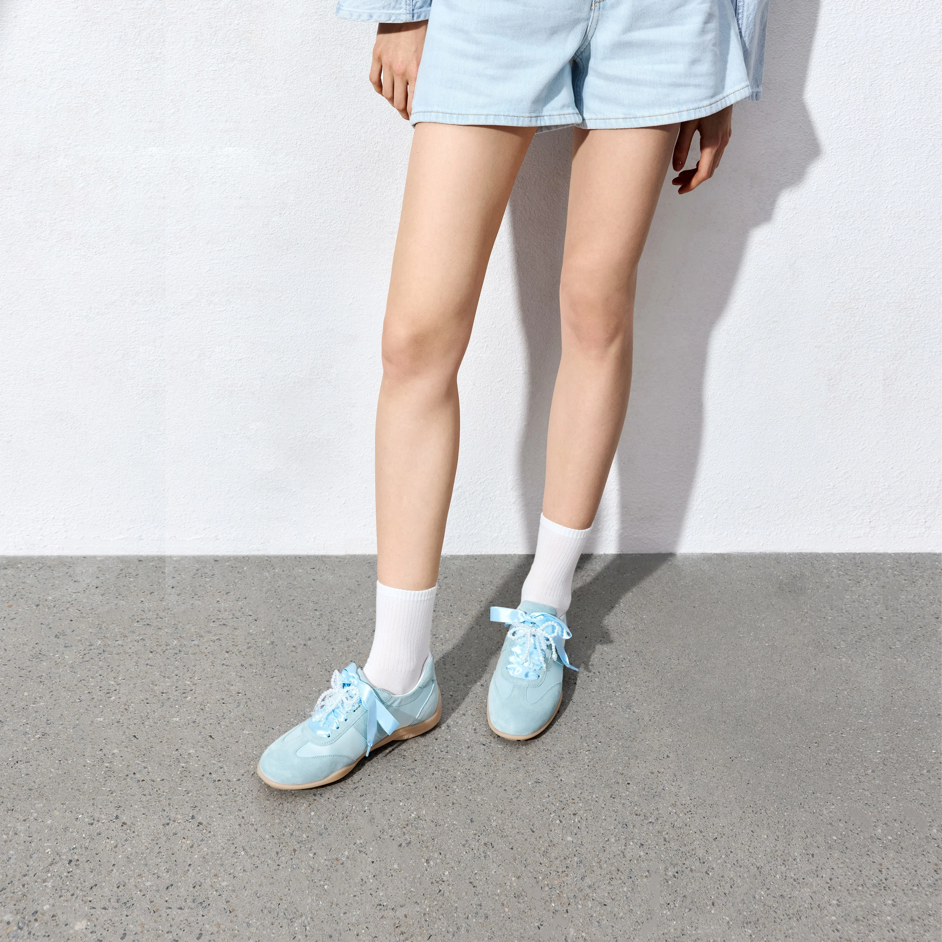 Sneakers - White Leather Retro Running Shoes J2413 - Image 3