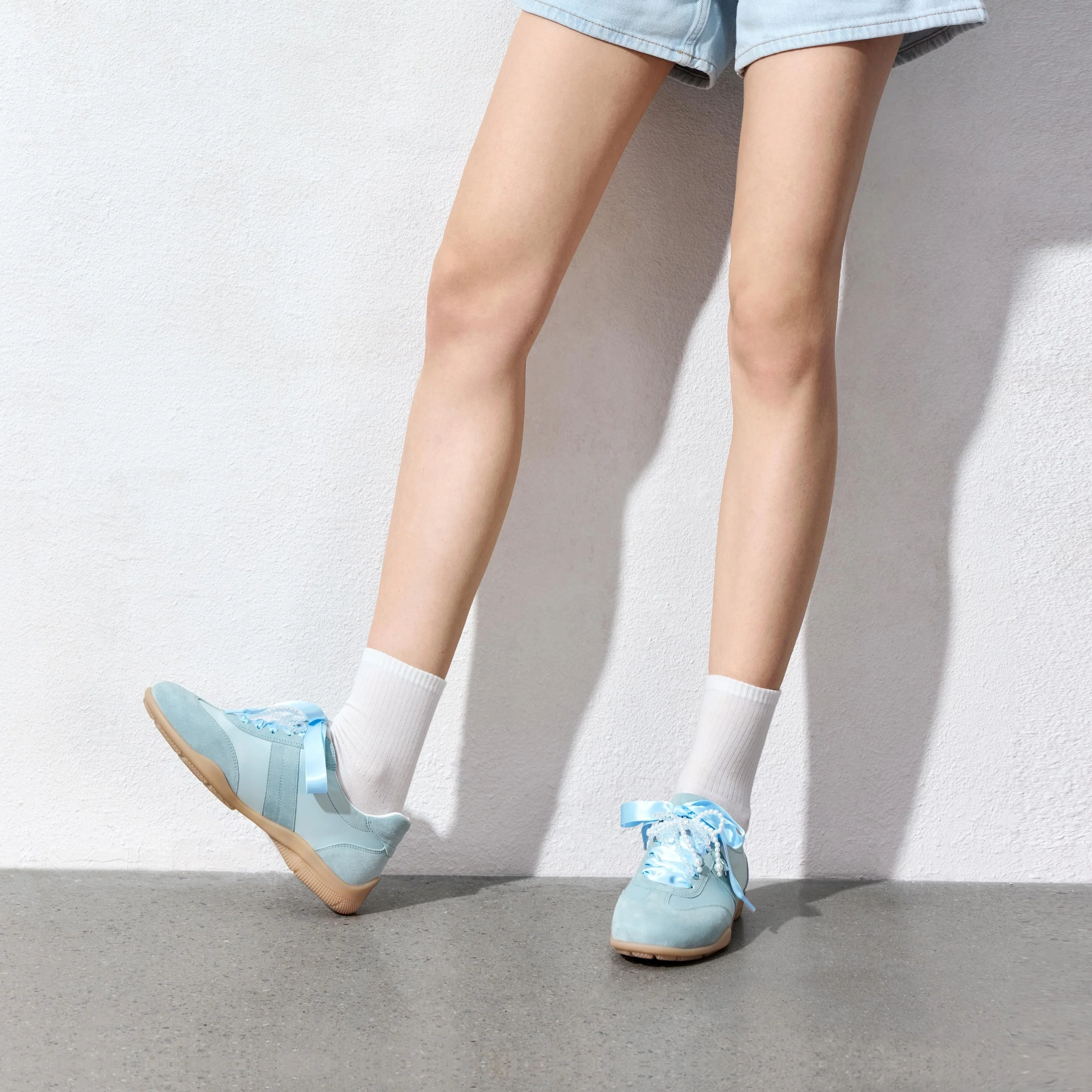 Sneakers - White Leather Retro Running Shoes J2413 - Image 4