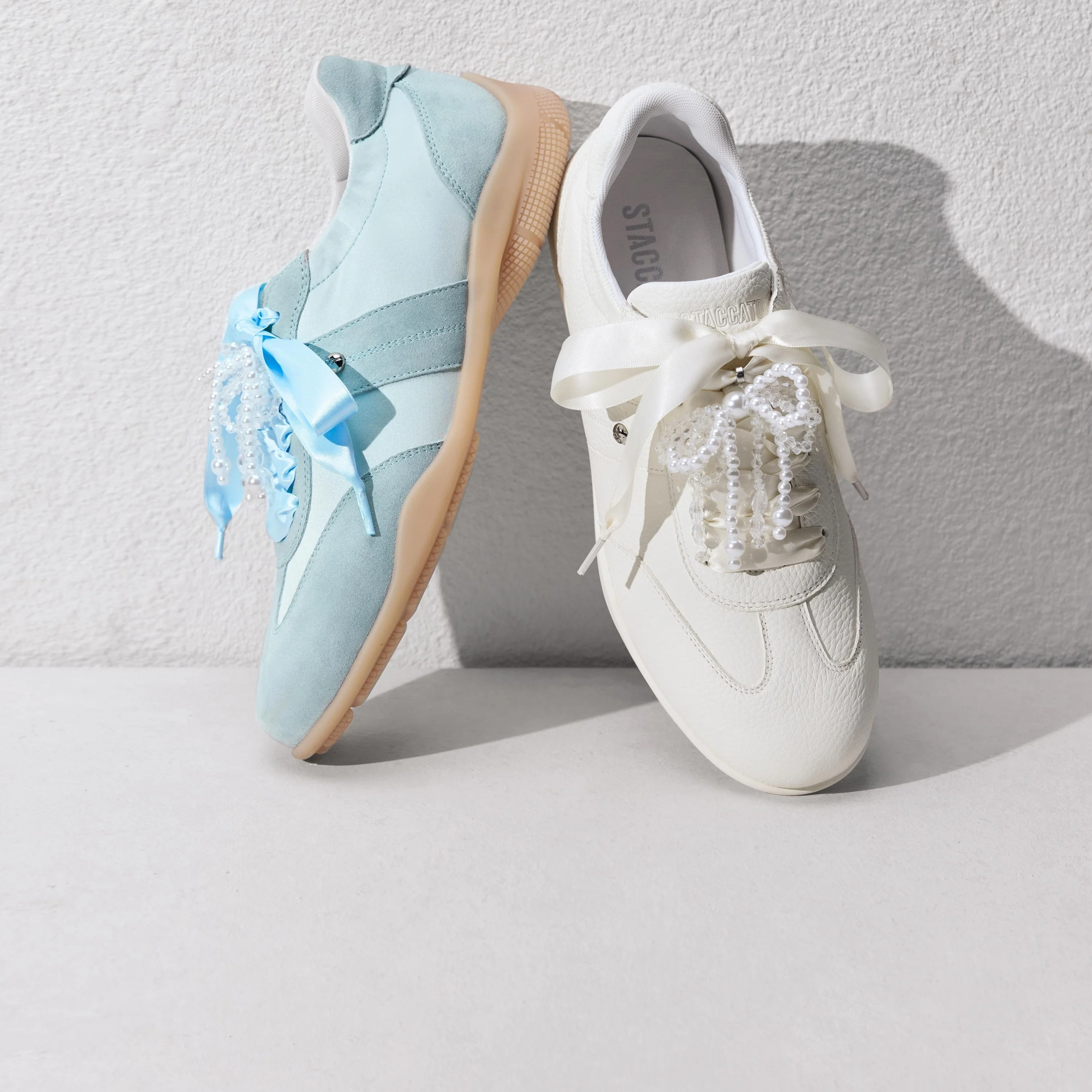 Sneakers - White Leather Retro Running Shoes J2413 - Image 5