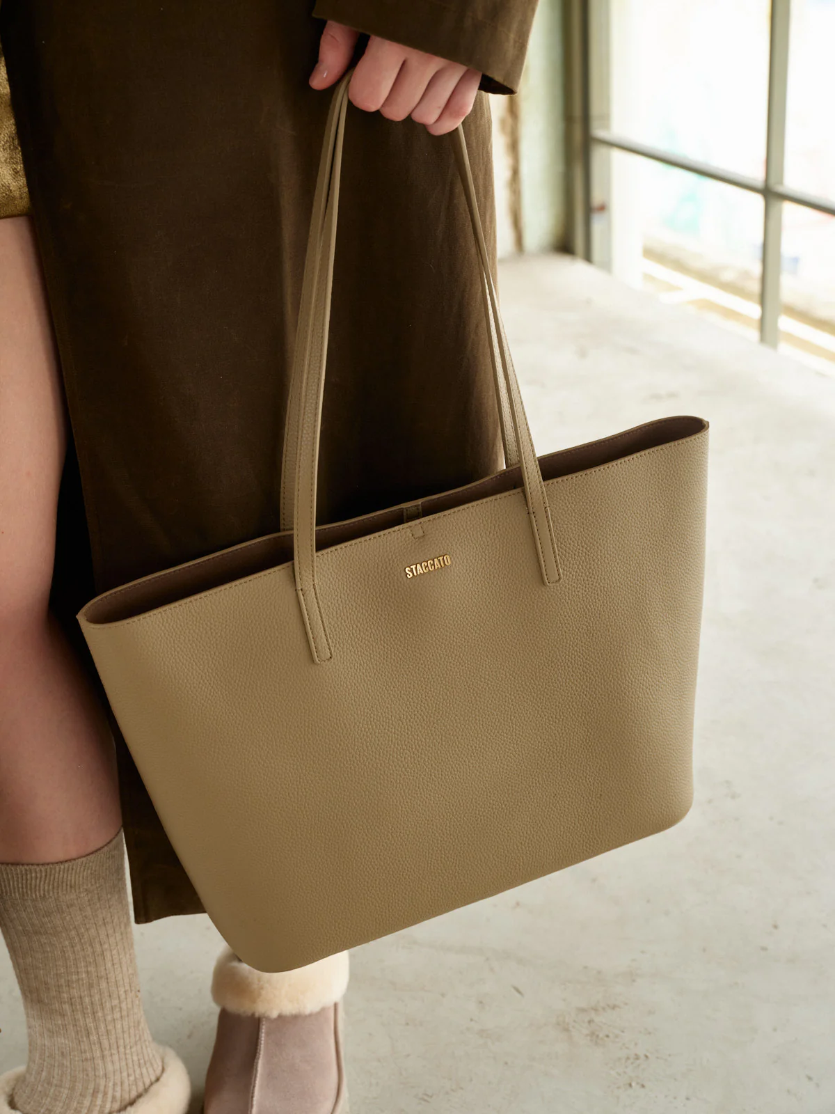Tote Bag - Leather Large Capacity Tote Bag X8083 - Image 3