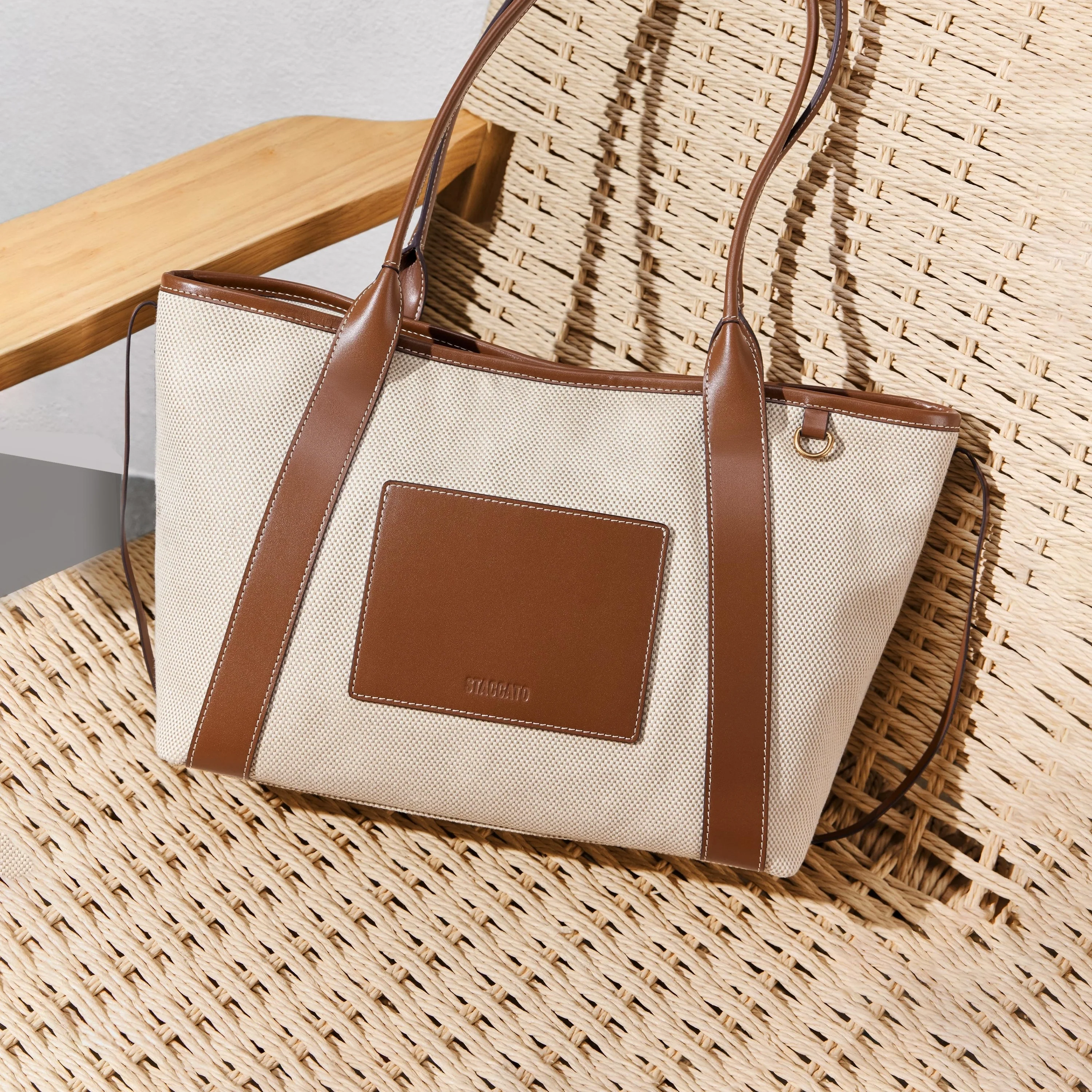 Tote Bag - Apricot Large Capacity Shoulder Bag X8222 - Image 2