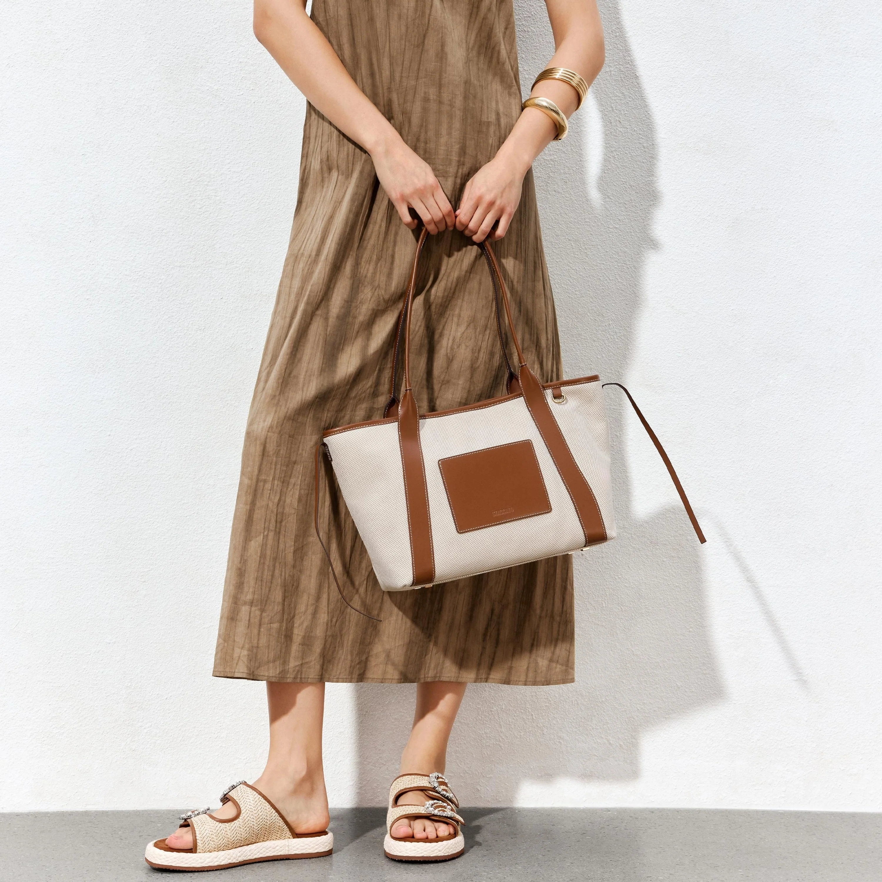 Tote Bag - Apricot Large Capacity Shoulder Bag X8222 - Image 5
